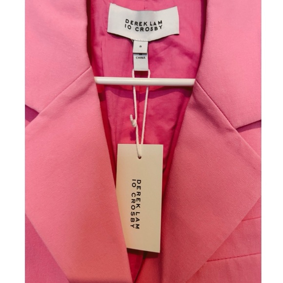 Derek Lam 10 Crosby Pink Courtney Cropped Blazer Size 8 - Picture 4 of 5